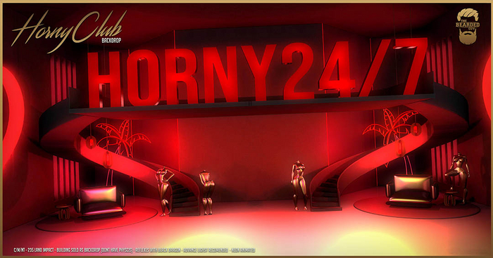 Horny Club Backdrop - The Bearded Guy
