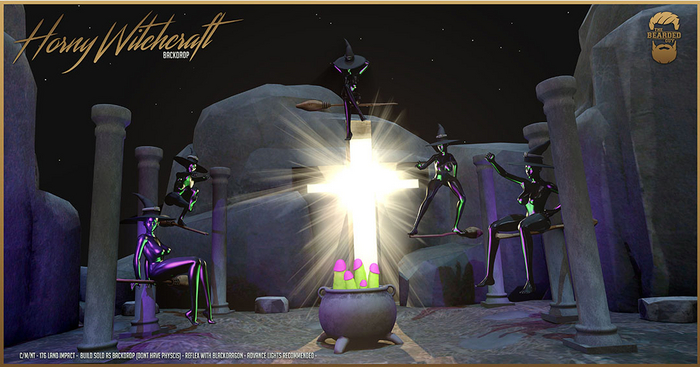 Horny Witchcraft V1 Backdrop - The Bearded Guy
