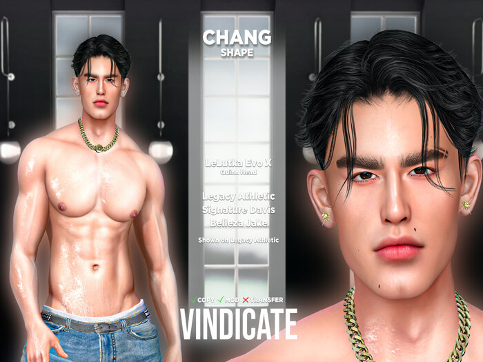 Second Life Marketplace - [VINDICATE] - CHANG Shape Lelutka Evo X QUINN 3.1