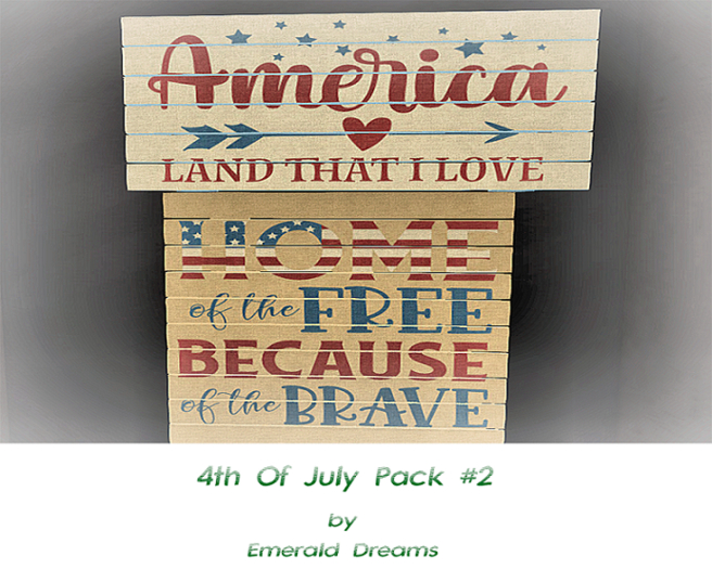 .:Emerald Dreams:. 4th Of July Pack #2