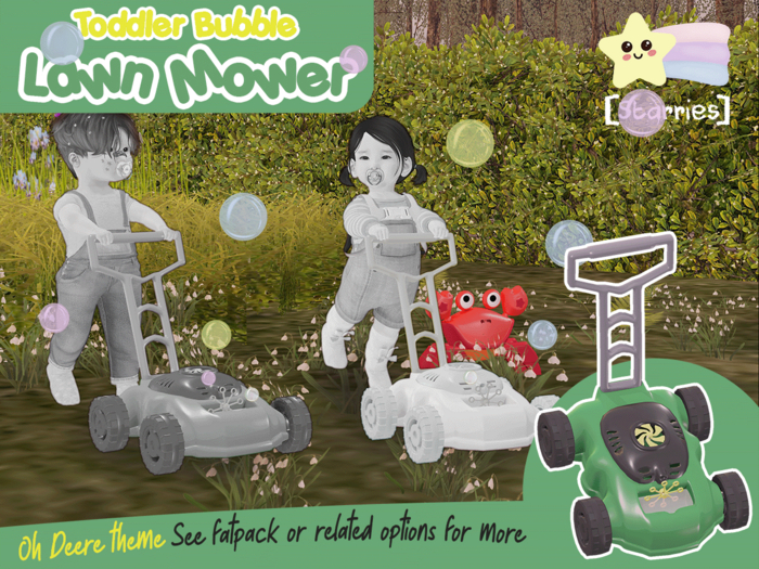 [Starries] Wearable Toddler Bubble Lawn Mower - Oh Deere Theme