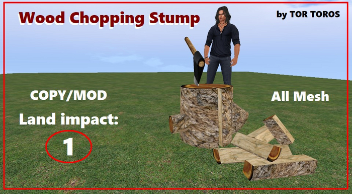 Log chopping stump 1Li LOW PRIM