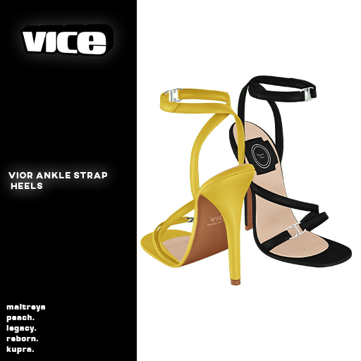 VICE. Vior Ankle Strap Heels "EB"