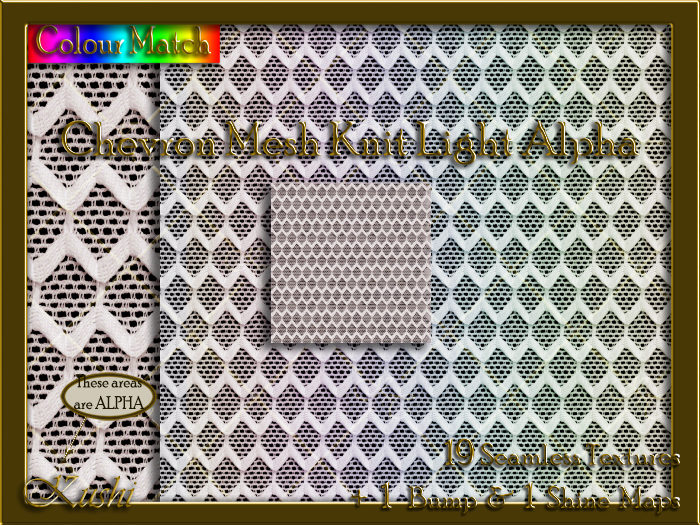 Chevron Mesh Knit Light Alpha Seamless Texture Pack
