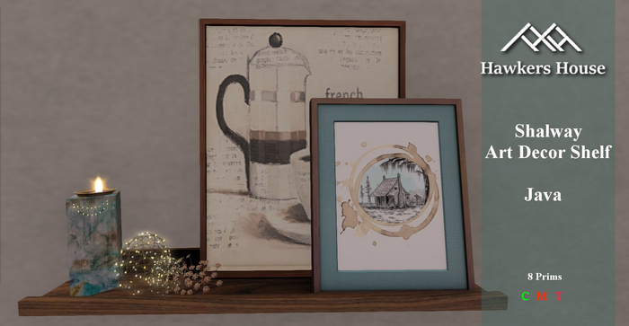 *HH* Shalway Art Decor Shelf Java
