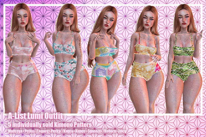 {A-List} Lumi Shorts - Yellow Kimono