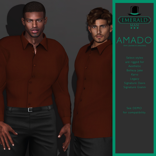 EM Amado Shirt Rustic Red S