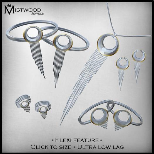 [Mistwood Jewels] Moon Rays Complete Jewelry Set - Flexi Feature