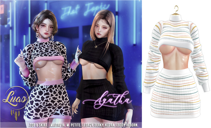 Luas Agatha White Stripes