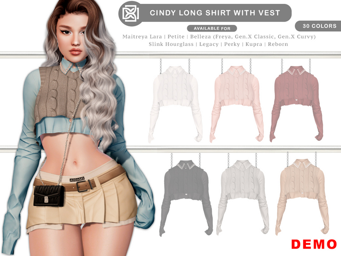 Addams // Cindy Long Shirt with Vest // DEMO