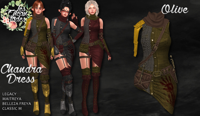 *LE* Chandra Dress Olive