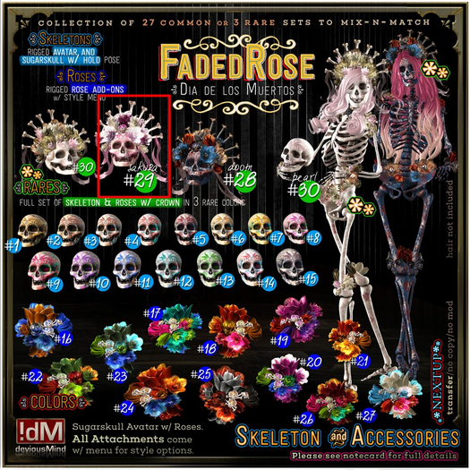 29 !dM FadedRose **SAKURA BONES** RARE