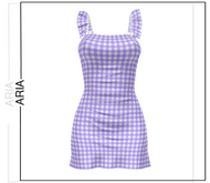 Lavender Plaid Dress Maitreya