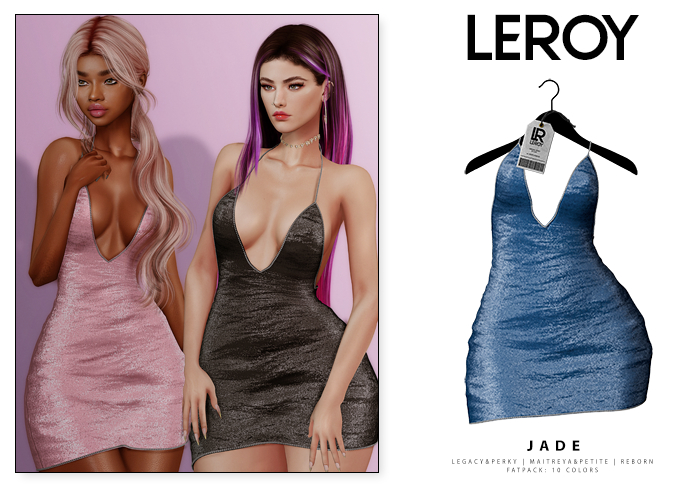 LEROY - Jade Dress - Navy