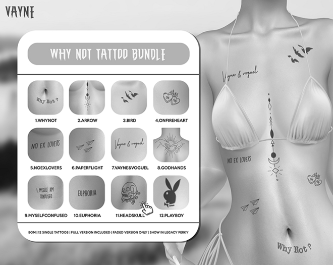 Vayne-Why Not Tattoo Full Body DEMO