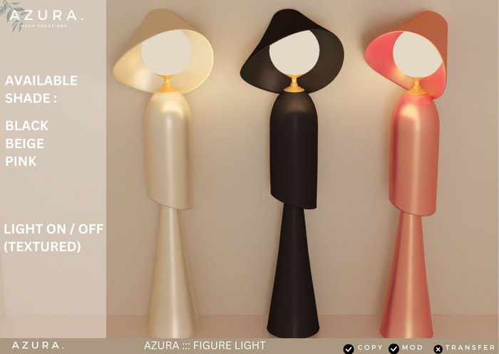 AZURA . ::: FIGURE LIGHT - THE LADY WITH HAT FLOOR LAMP