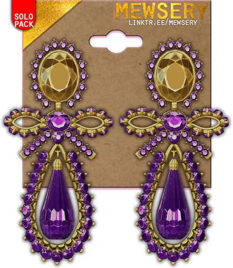 #MEWSERY Charlotte Teardrop Earrings{#6 Pink} - Unrigged♥