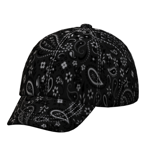 Resizable Bandana Baseball Cap BLACK (BOXED)