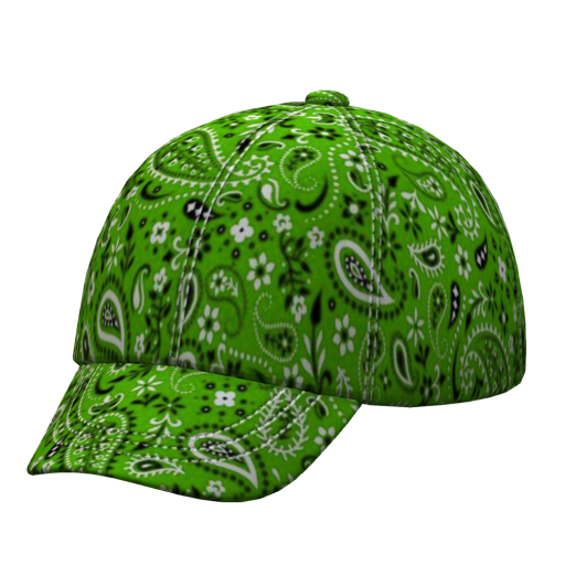 Resizable Bandana Baseball Cap LIME (BOXED)