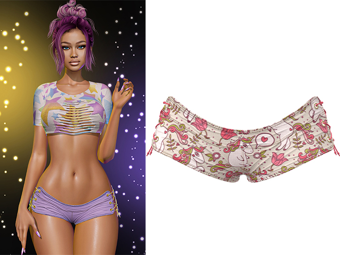 Adria Laced Up Shorts [Unicorn Love] - Maitreya Lara • Legacy • Reborn Clothing