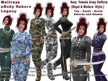 Sexy  Female Army Uniform (Royal & Modern  Style )