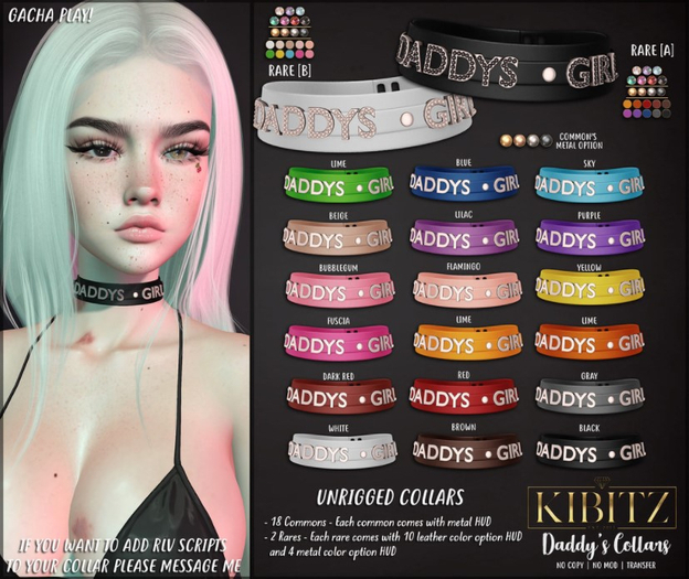 Kibitz - Daddy's collar - dark red