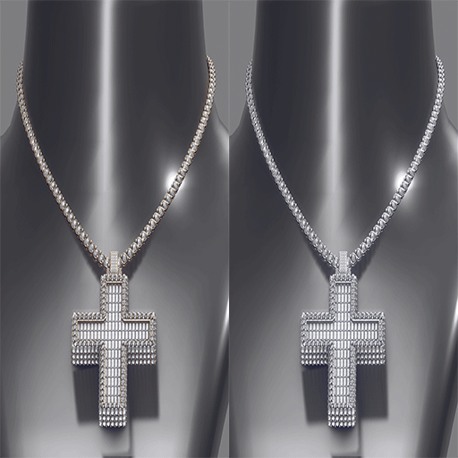 Faygo Baguette Cross Pendant FatPack