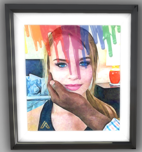 ARTVAGO – Acrylic Painting “First touch” – Dripping Series (Mesh – 1 prim)
