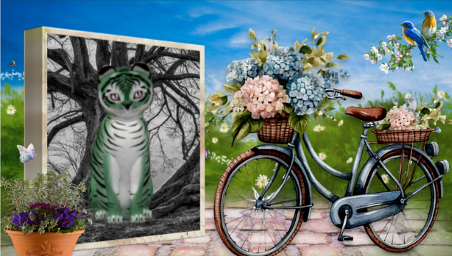 KittyCatS-Fur: Tiger! - Dusky Green-Size: Normal-Boy