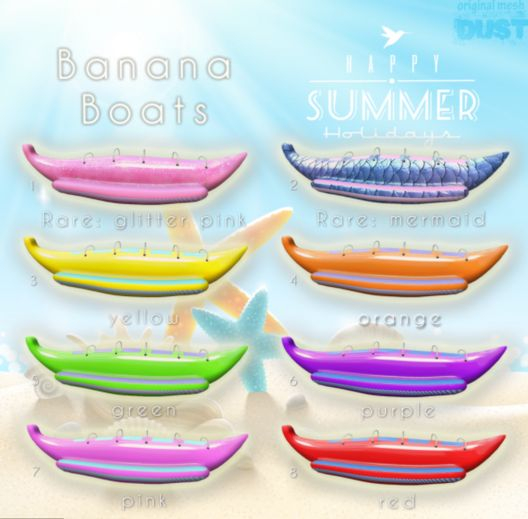 1 DUST: Banana Boat Pink Glitter RARE