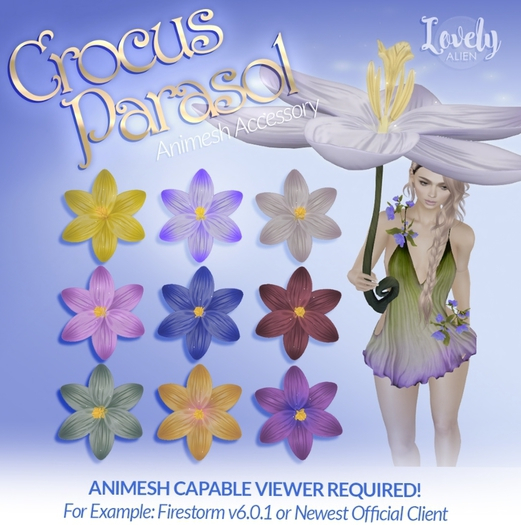((LovelyAlien)) Crocus Parasol - Rose
