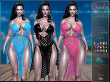 Fatpack,Quenby Bikini And Crochet cover dress,70 + colors,Bathing Suit,Maxi Dress,Beach Outfit,Cover up,Fishnet