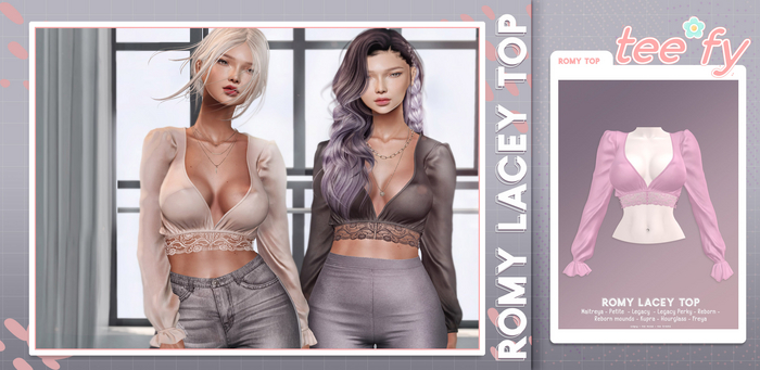 Tee*fy Romy Lacey Top - Lavender