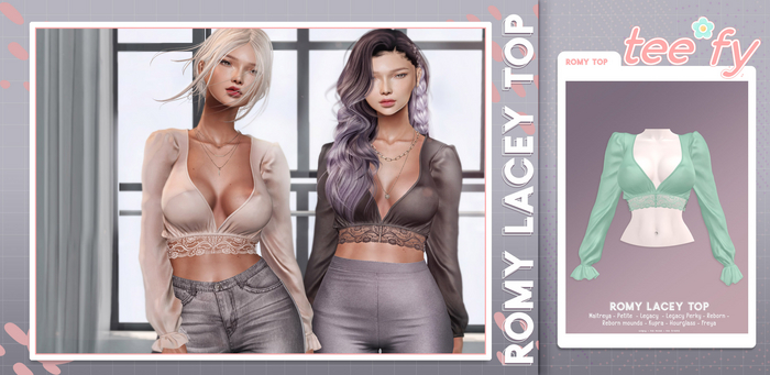 Tee*fy Romy Lacey Top - Minty
