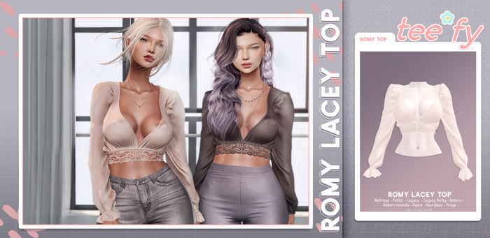 Tee*fy Romy Lacey Top - White