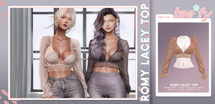 Tee*fy Romy Lacey Top - Tann