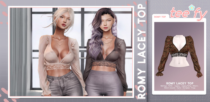 Tee*fy Romy Lacey Top - Leopard