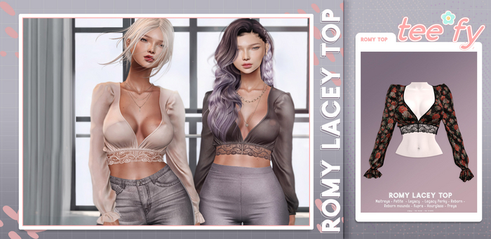 Tee*fy Romy Lacey Top - Floral