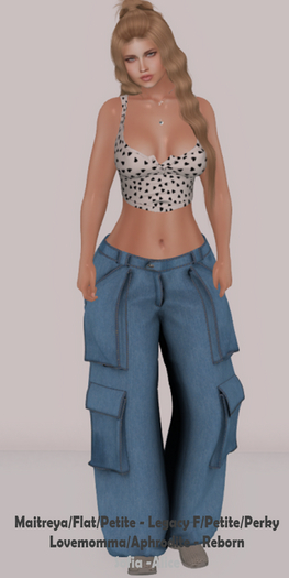 !!! Revna !!! 360F Denim /W stiches Cargo Pants DEMO
