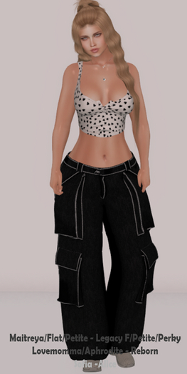 !!! Revna !!! 360F Black Cargo Pants