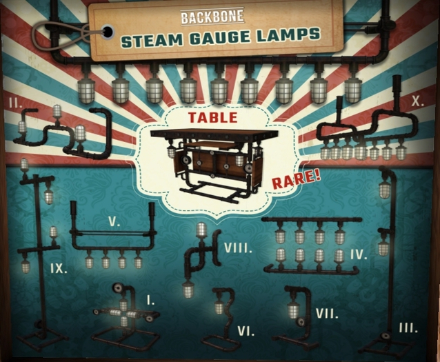 BackBone Steam Gauge Lamp - X