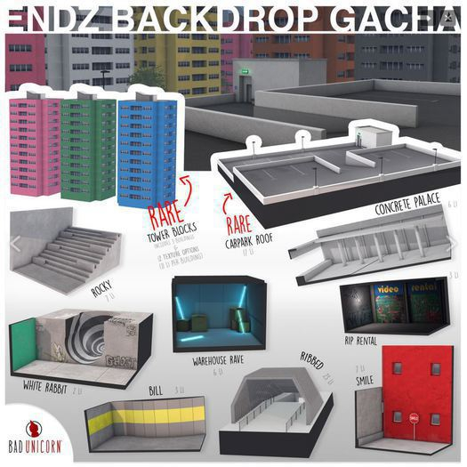Second Life Marketplace - [Bad Unicorn] Warehouse Rave 'Endz Backdrop ...