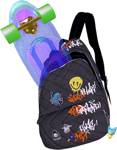 [Sal'Goss] Cruiser & Backpack (Black_square)