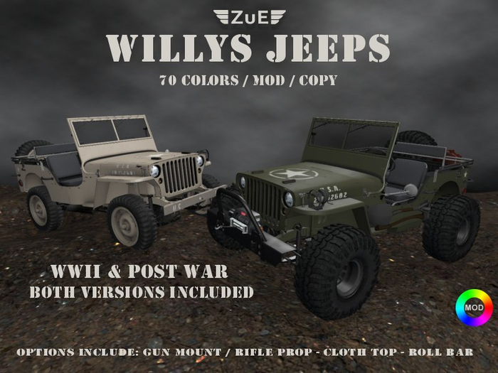 ::ZuE:: Willys Army WWII Jeep (Add to Unpack)