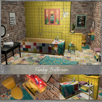 Second Life Marketplace - -DRD- Funky bathroom - Floor Tiles