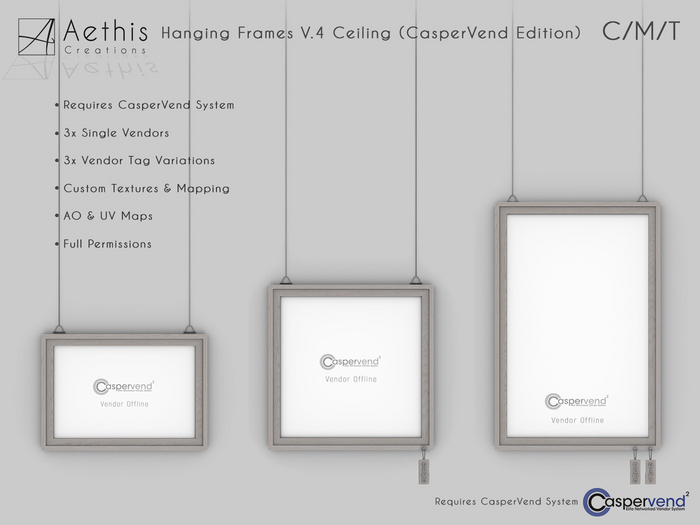 Second Life Marketplace - [AC] Hanging Frames V.4 Ceiling (CasperVend ...
