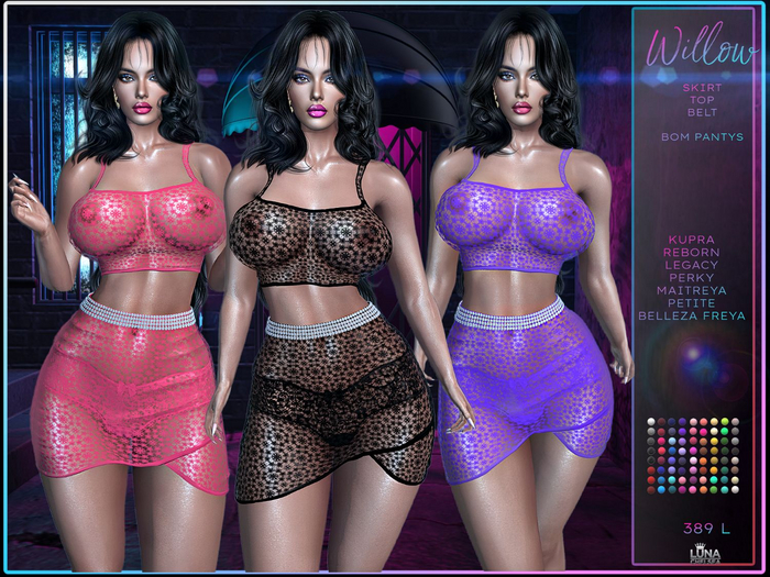 Willow Lace Set,70+ colors Luna Chelsea,Lace outfit,Mini Skirt,Halter top,Lace outfit,Mini dress