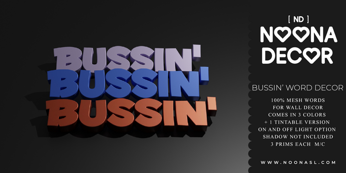 [ND] Bussin' Word Decor  FATPACK