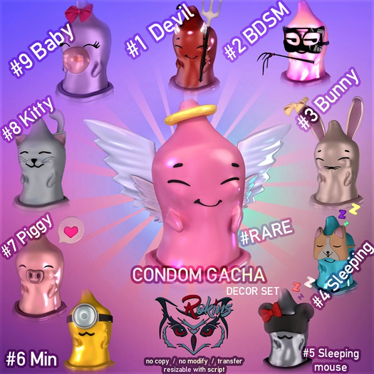 Rokins-Condom Gacha Set #1
