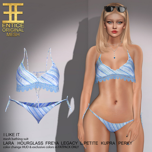 Entice - I like It - Stripes - Blue